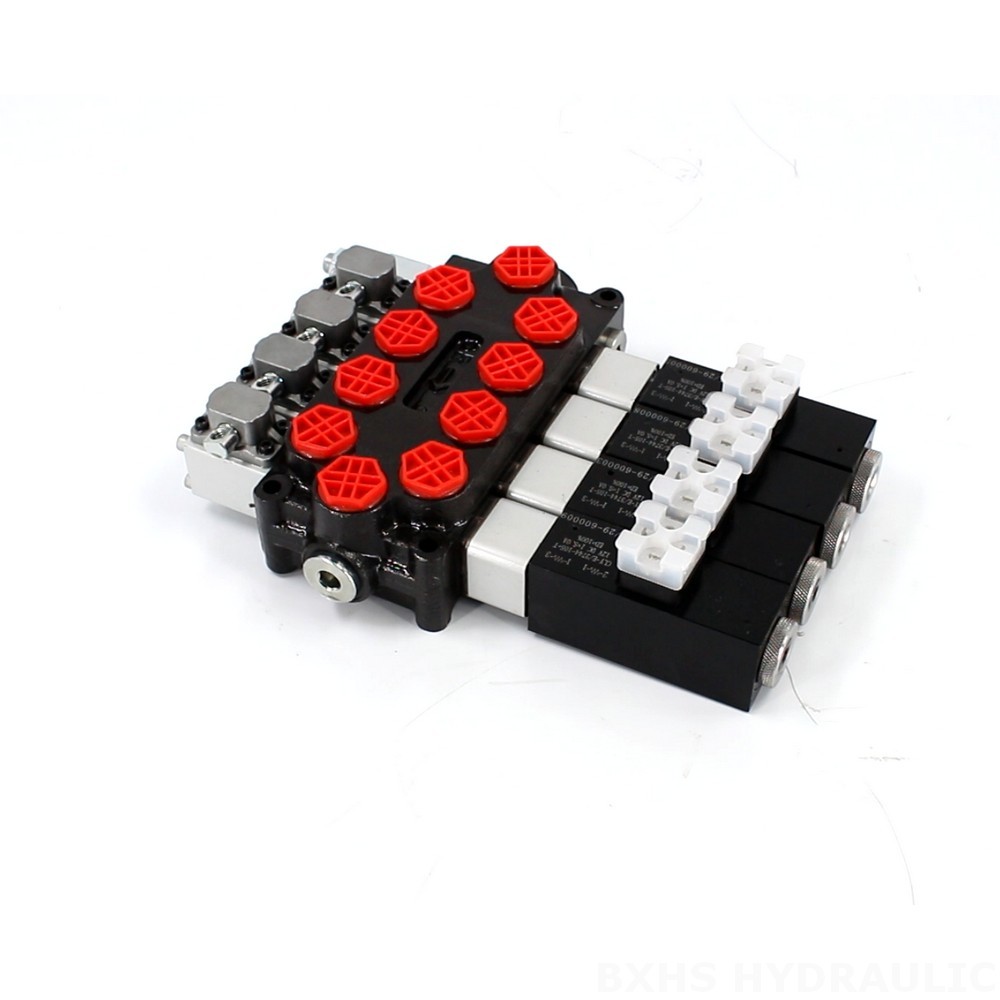 Manufacturer Direct: Q45 Solenoid & Manual 4 Spool Monoblock Directional Valve image